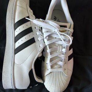 Adidas Classic White and Black Sneakers